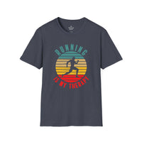 Running is My Therapy Male Silhouette Unisex Tee