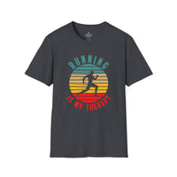 Running is My Therapy Male Silhouette Unisex Tee