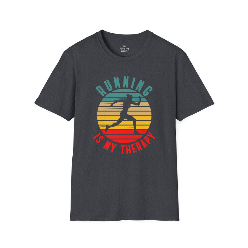 Running is My Therapy Female Silhouette Unisex Tee