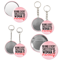 Behind Every Successful Woman is Herself - 2 1/4" round