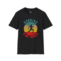 Running is My Therapy Male Silhouette Unisex Tee