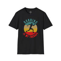 Running is My Therapy Female Silhouette Unisex Tee
