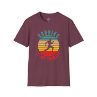 Running is My Therapy Male Silhouette Unisex Tee