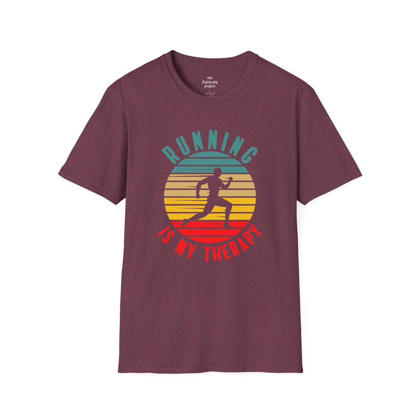 Running is My Therapy Male Silhouette Unisex Tee