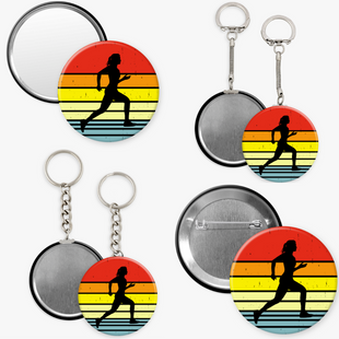 Side Runner Silhouette  - 2 1/4" round