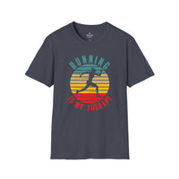 Running is My Therapy Female Silhouette Unisex Tee