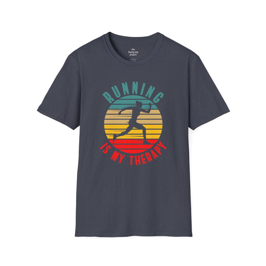 Running is My Therapy Female Silhouette Unisex Tee